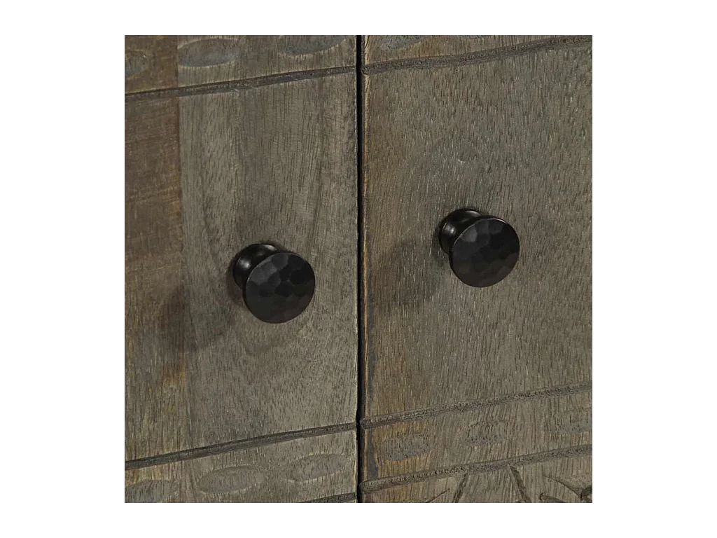 Aparador de madera maciza de mango 60x33x75 cm