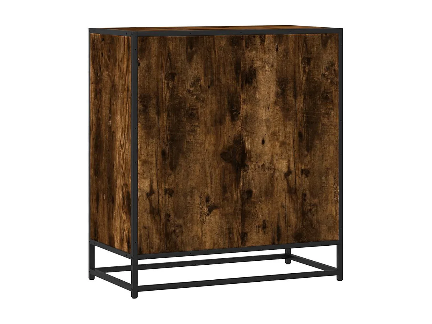 Dressoir 68x35x76 cm bewerkt hout gerookt eikenkleurig