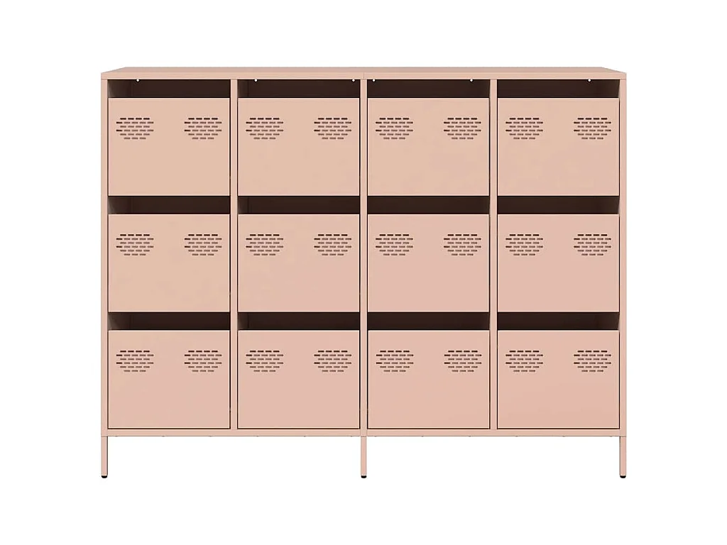 Buffet rose 135x39x103,5 cm acier laminé à froid