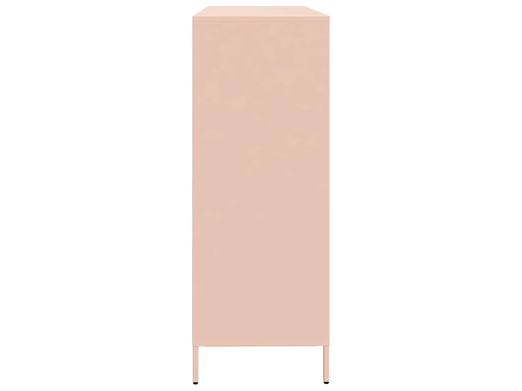 Buffet rose 135x39x103,5 cm acier laminé à froid