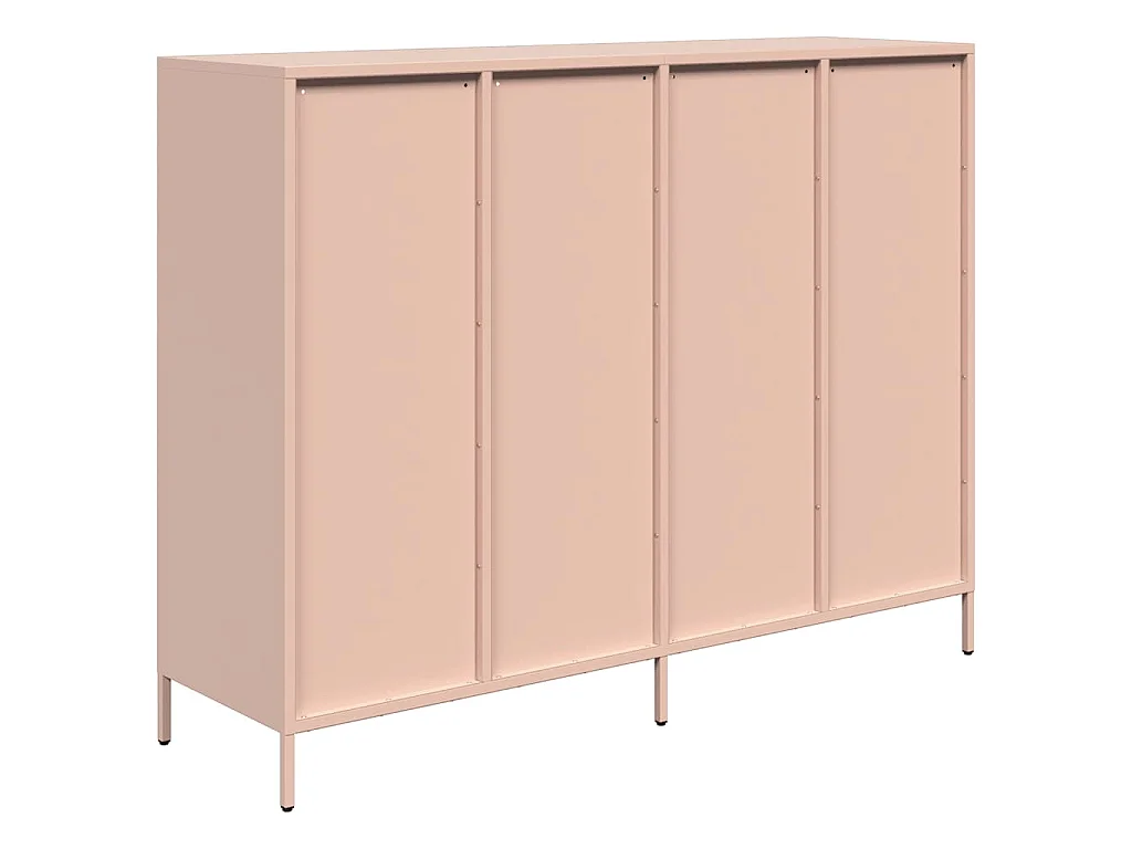 Buffet rose 135x39x103,5 cm acier laminé à froid