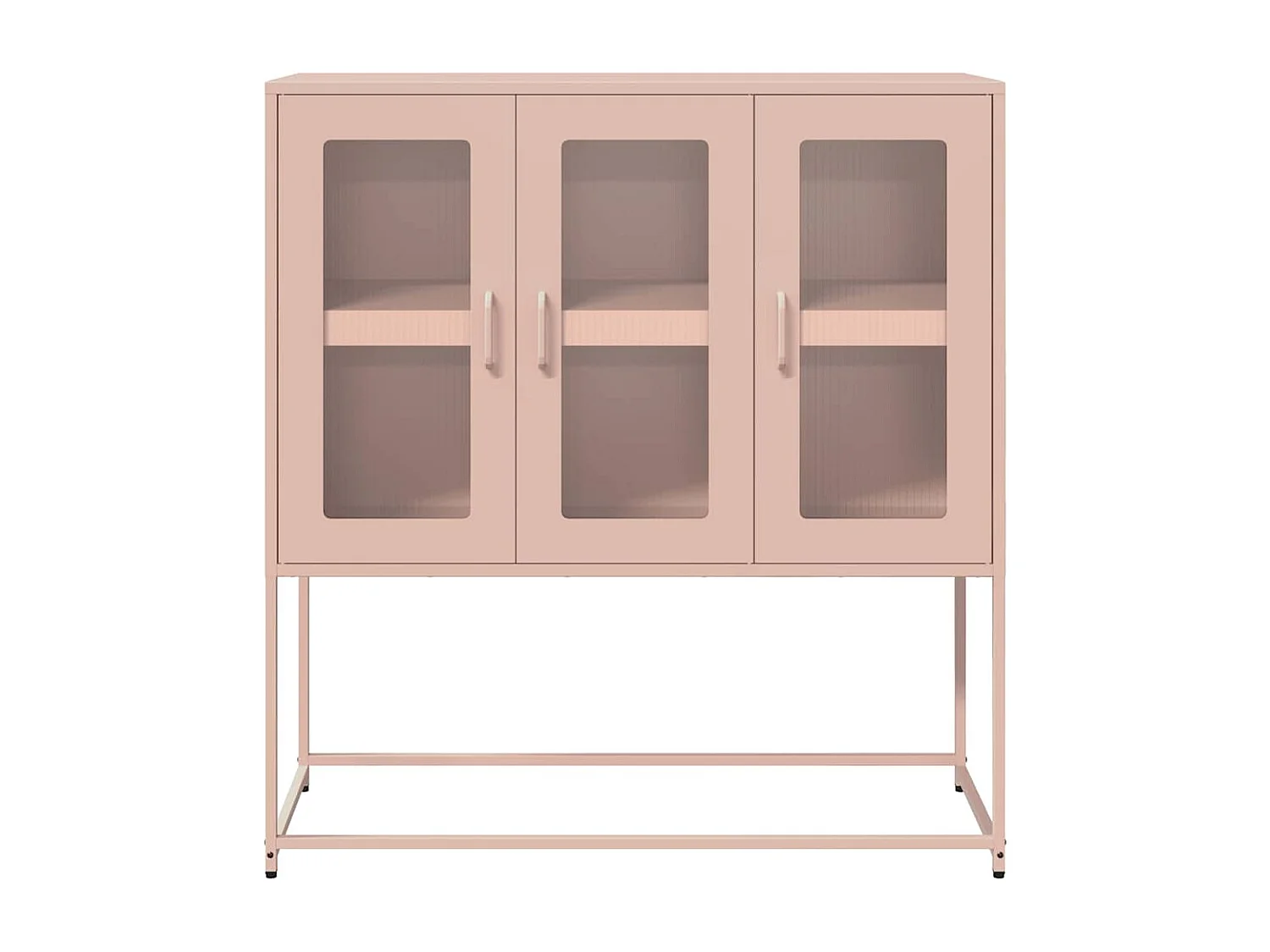 Buffet rose 100,5x39x107 cm acier laminé à froid