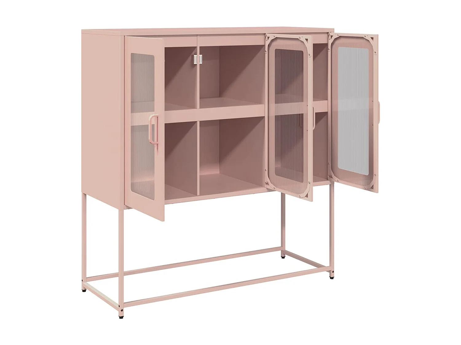 Buffet rose 100,5x39x107 cm acier laminé à froid