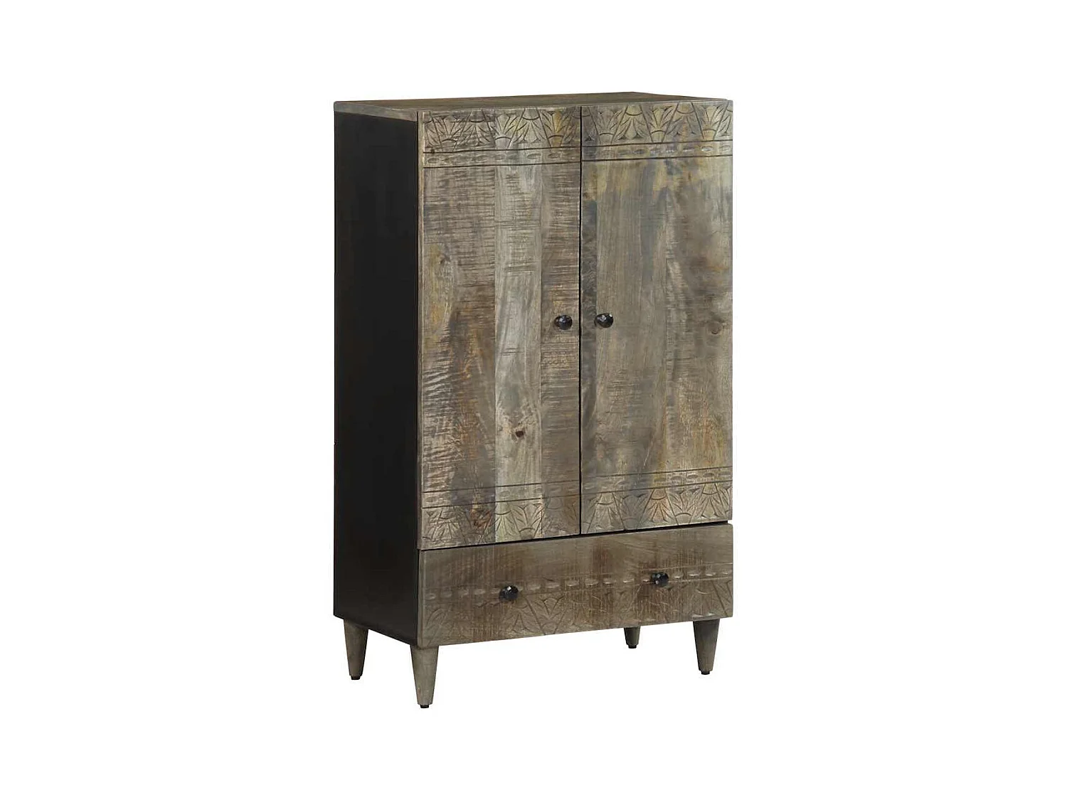 Credenza 60x33x100 cm in Legno Massello di Mango