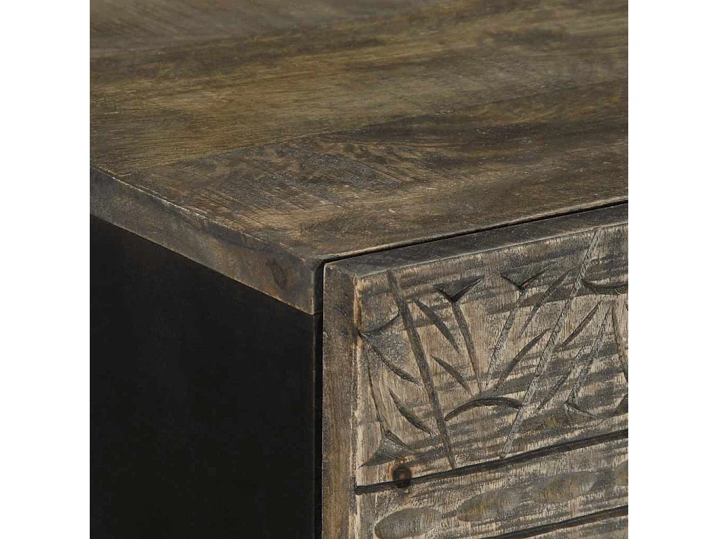 Hoge kast 60x33x100 cm massief mangohout