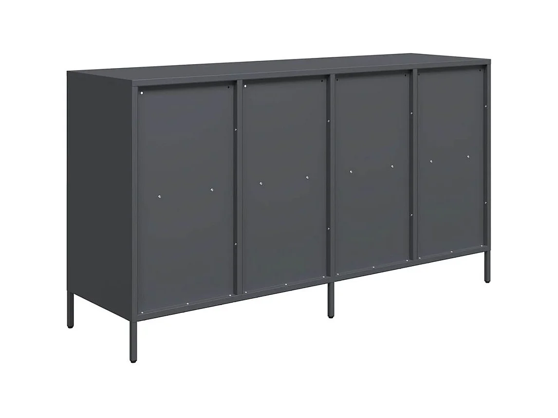 Buffet anthracite 135x39x73,5 cm acier laminé à froid