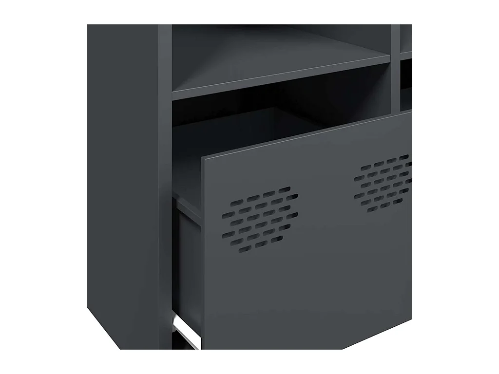 Buffet anthracite 135x39x73,5 cm acier laminé à froid