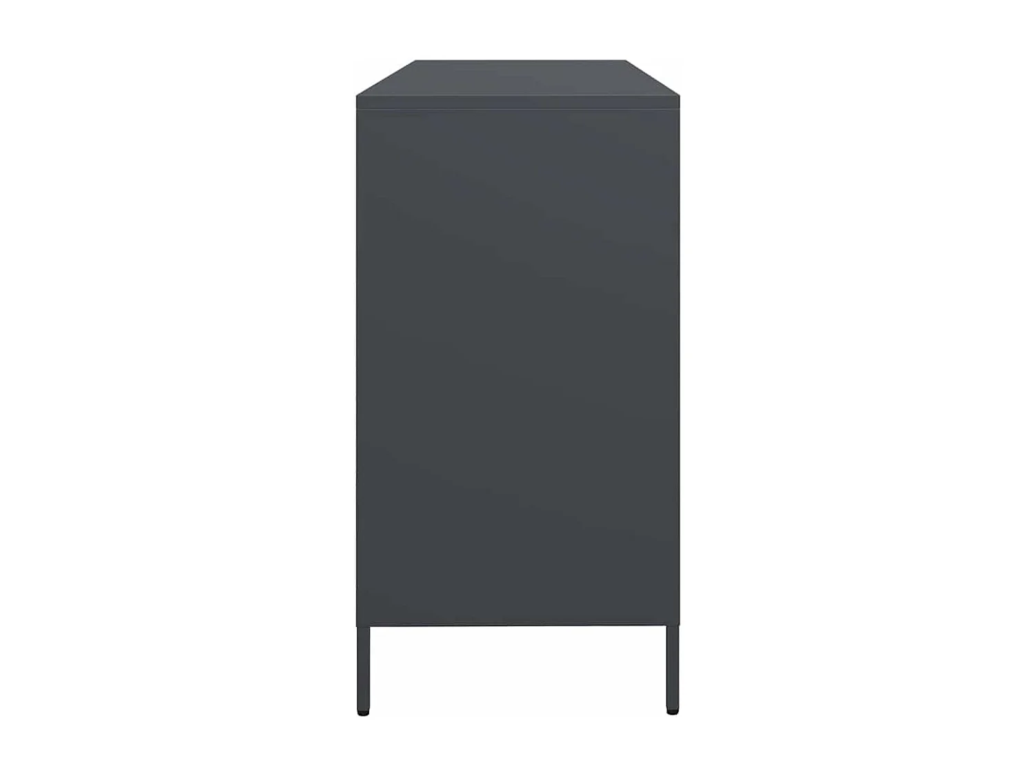 Dressoir 135x39x73,5 cm koudgewalst staal antracietkleurig