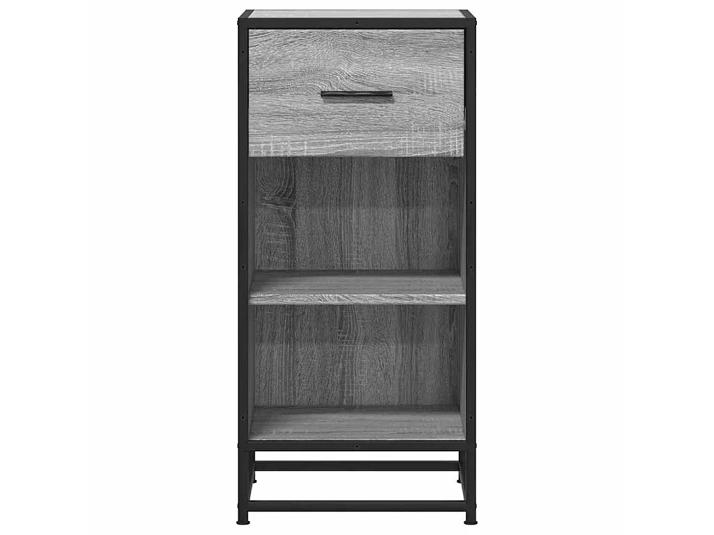 Dressoir 35,5x35x76 cm bewerkt hout en metaal grijs sonoma