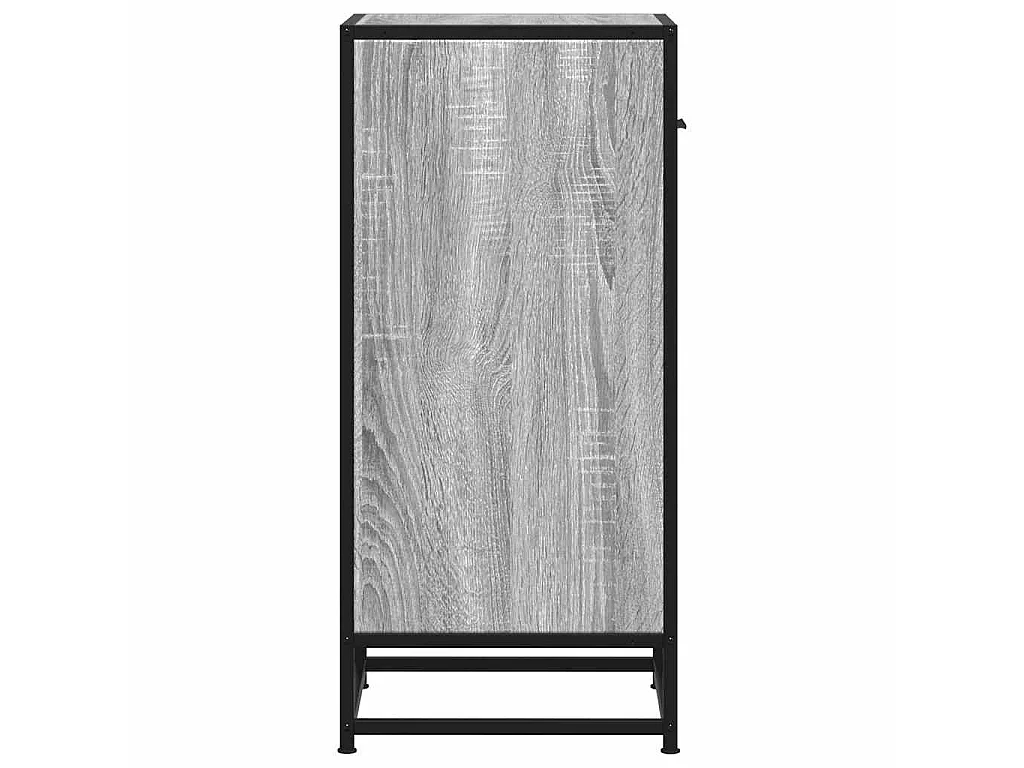 Dressoir 35,5x35x76 cm bewerkt hout en metaal grijs sonoma