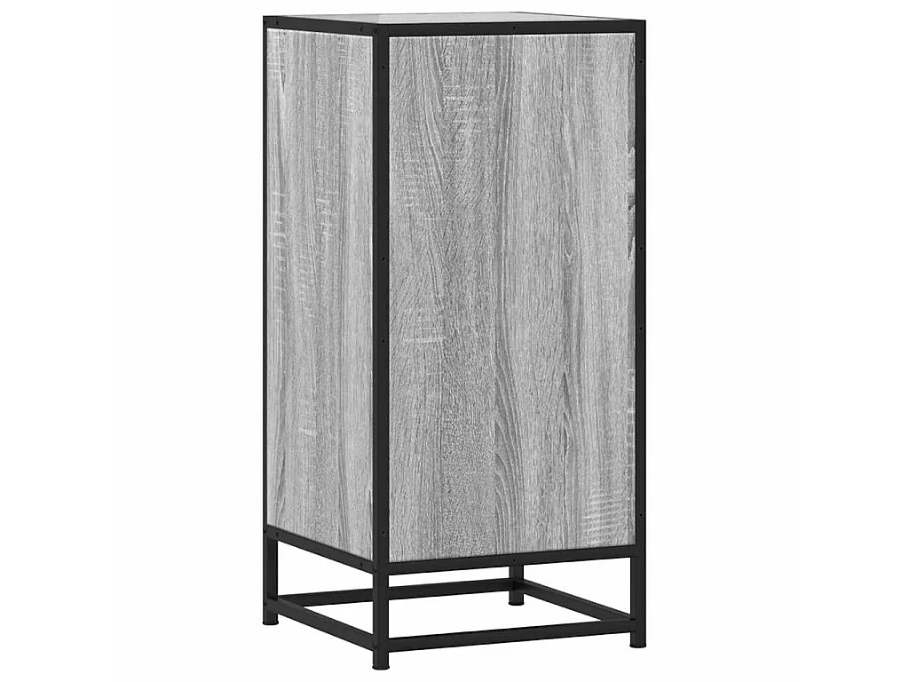Dressoir 35,5x35x76 cm bewerkt hout en metaal grijs sonoma