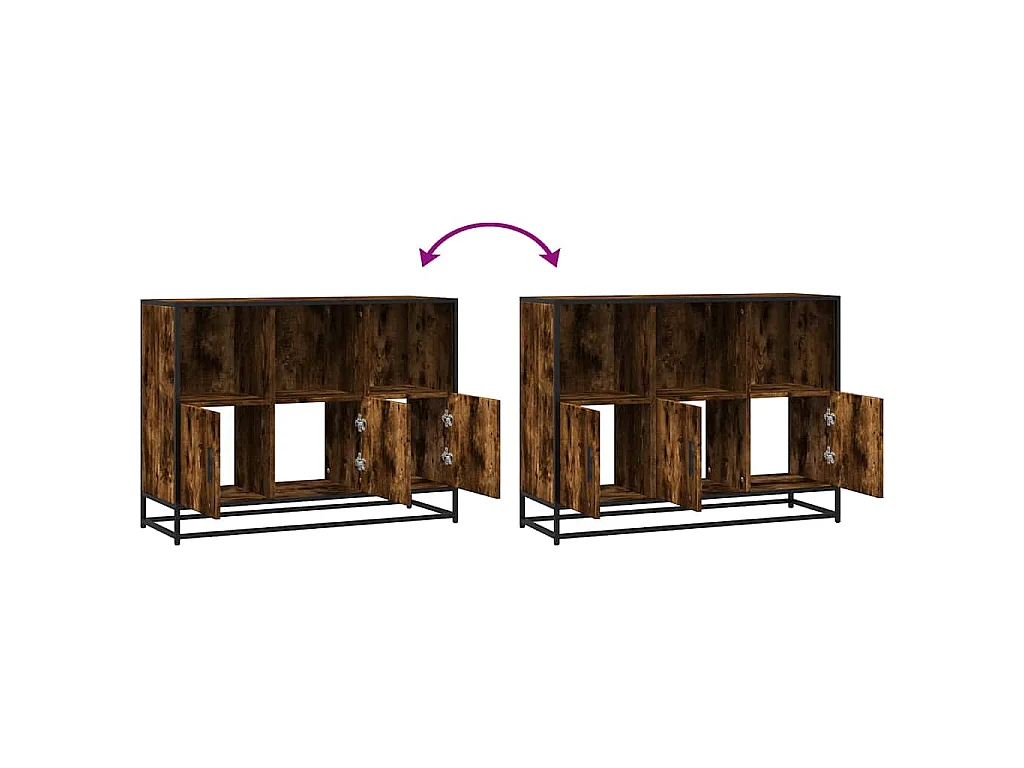 Sideboard Räuchereiche 100x35x76 cm Holzwerkstoff