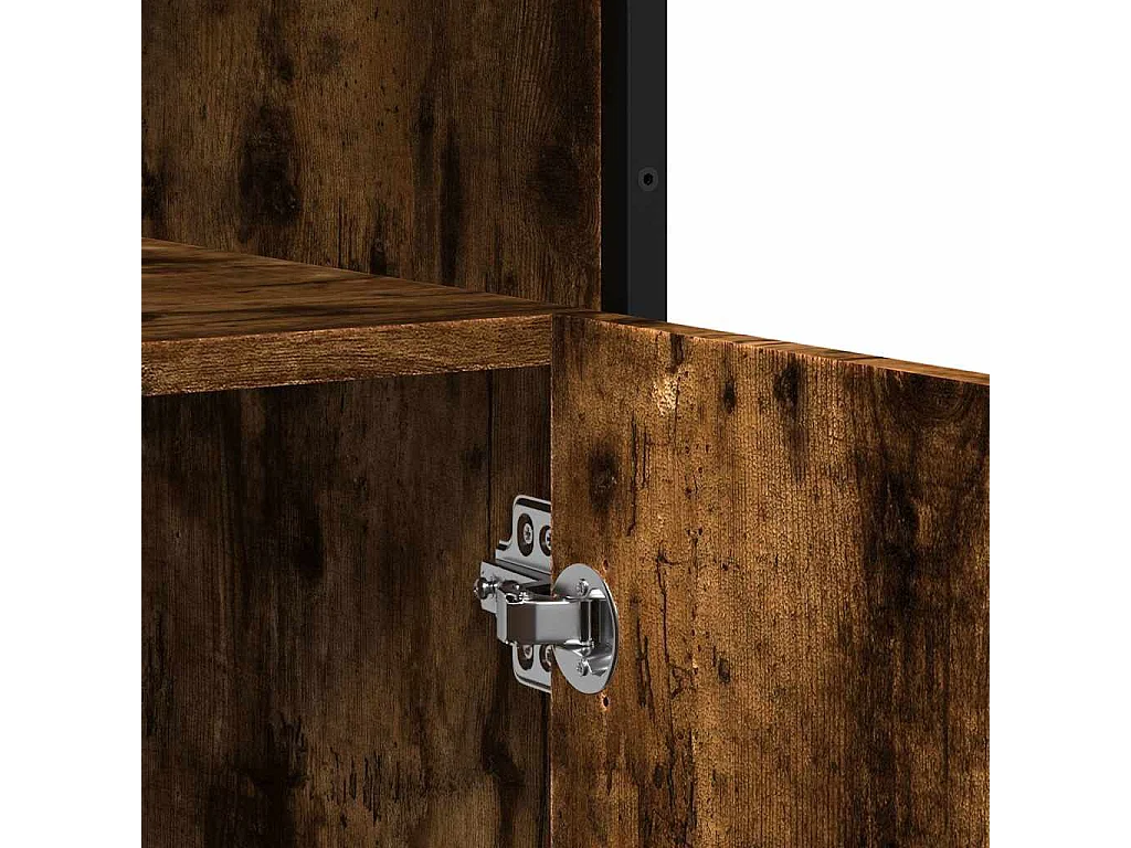 Dressoir 100x35x76 cm bewerkt hout gerookt eikenkleurig