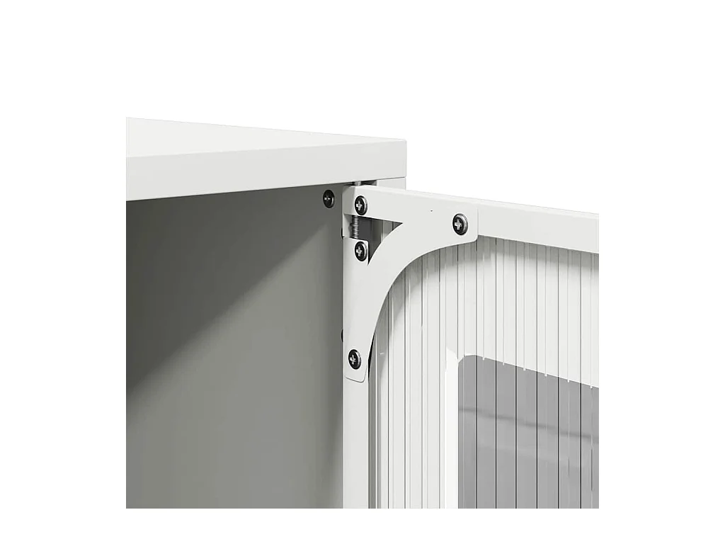 Aparador alto 68x39x107 cm aço branco