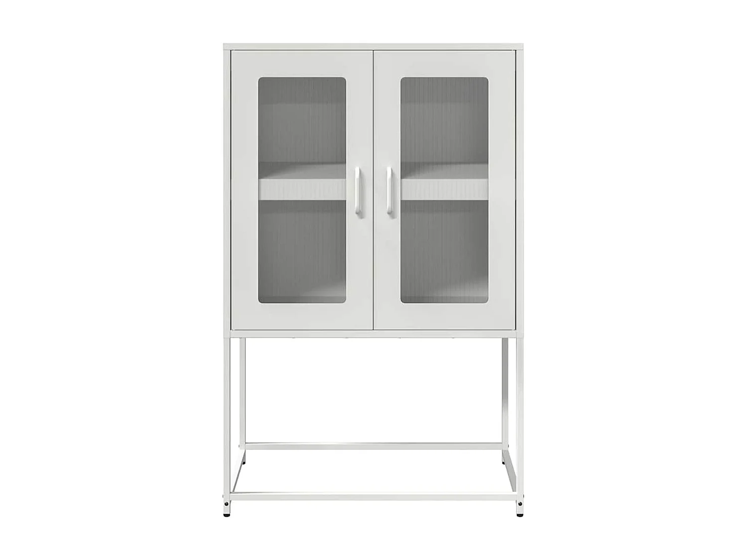 Hoge kast 68x39x107 cm staal wit