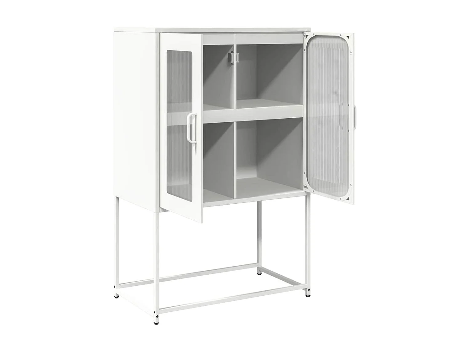Hoge kast 68x39x107 cm staal wit