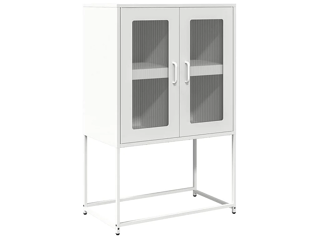 Buffet haut blanc 68x39x107 cm acier