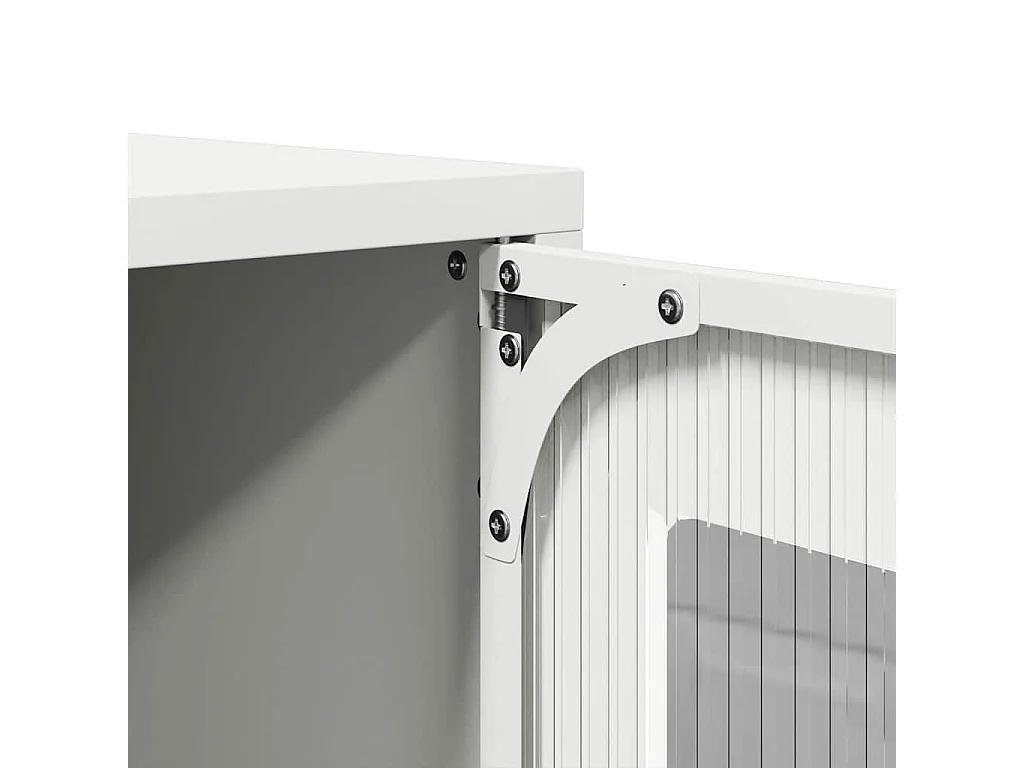 Buffet haut blanc 68x39x107 cm acier