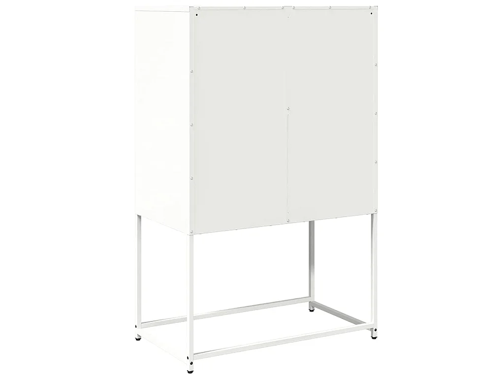Highboard Weiß 68x39x107 cm Stahl