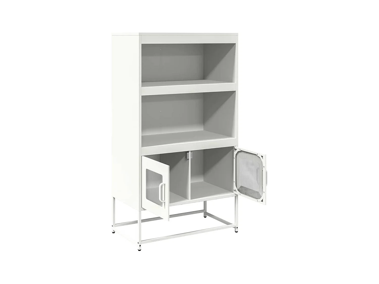 Aparador de acero blanco 68x39x123 cm