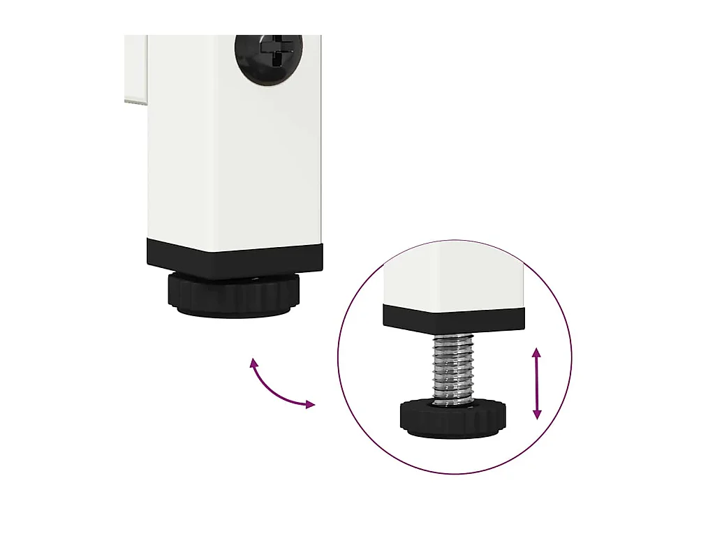 Aparador de acero blanco 68x39x123 cm