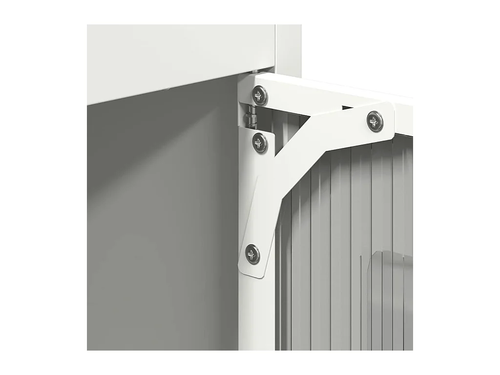 Aparador de acero blanco 68x39x123 cm