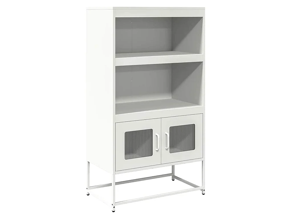 Buffet haut blanc 68x39x123 cm acier