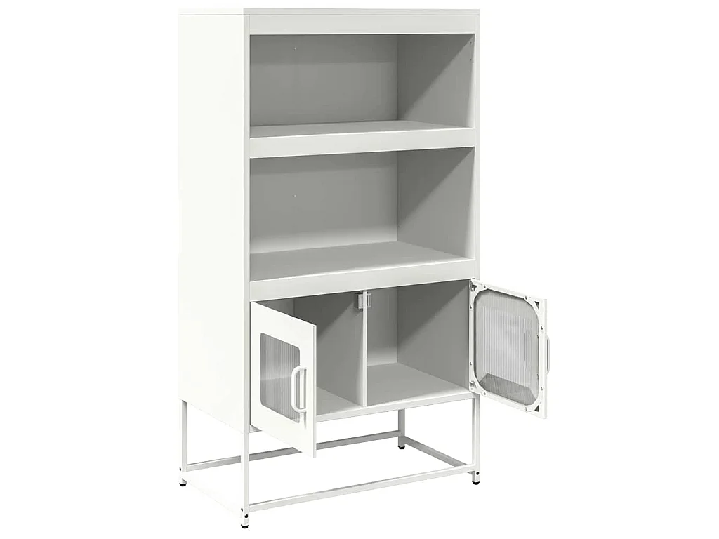 Buffet haut blanc 68x39x123 cm acier