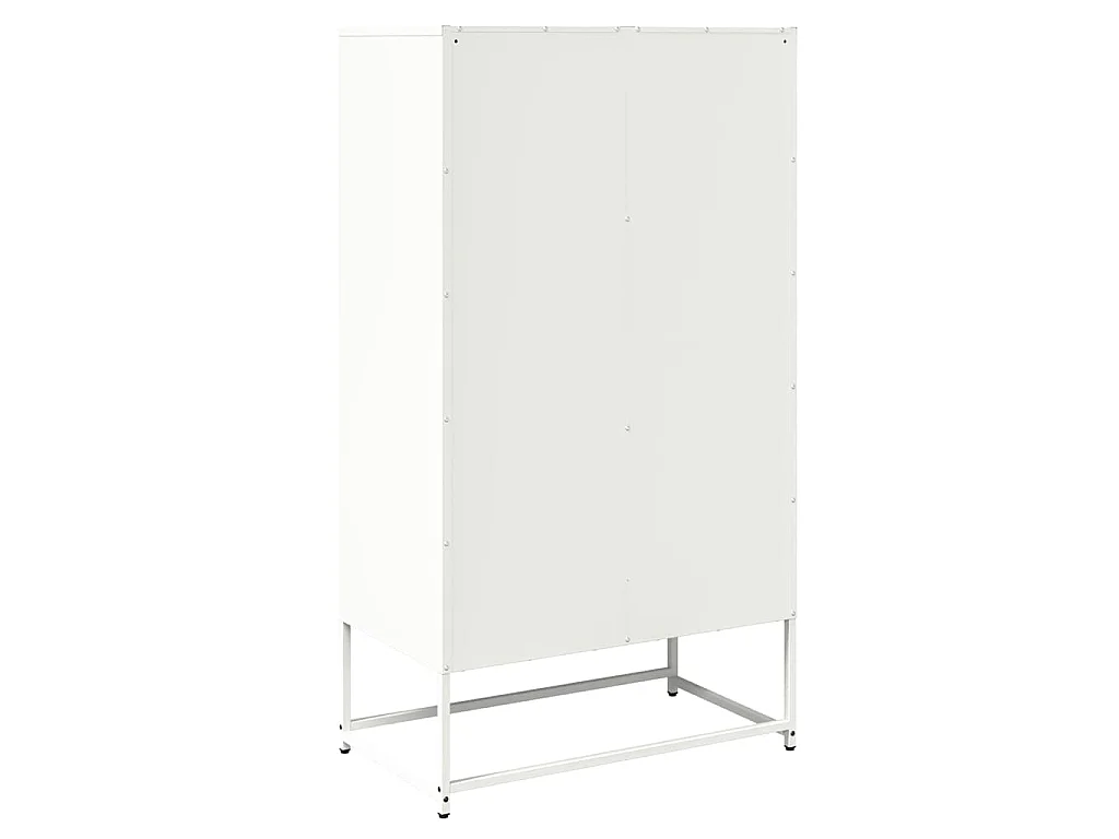 Buffet haut blanc 68x39x123 cm acier