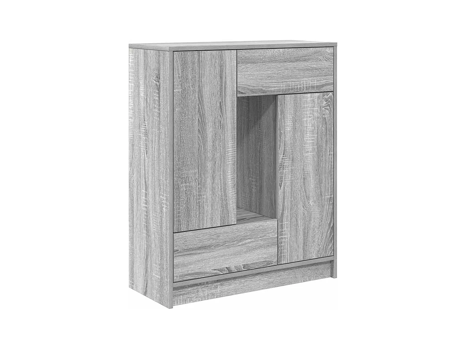 Buffet avec tiroirs et portes sonoma gris 73x31x90 cm