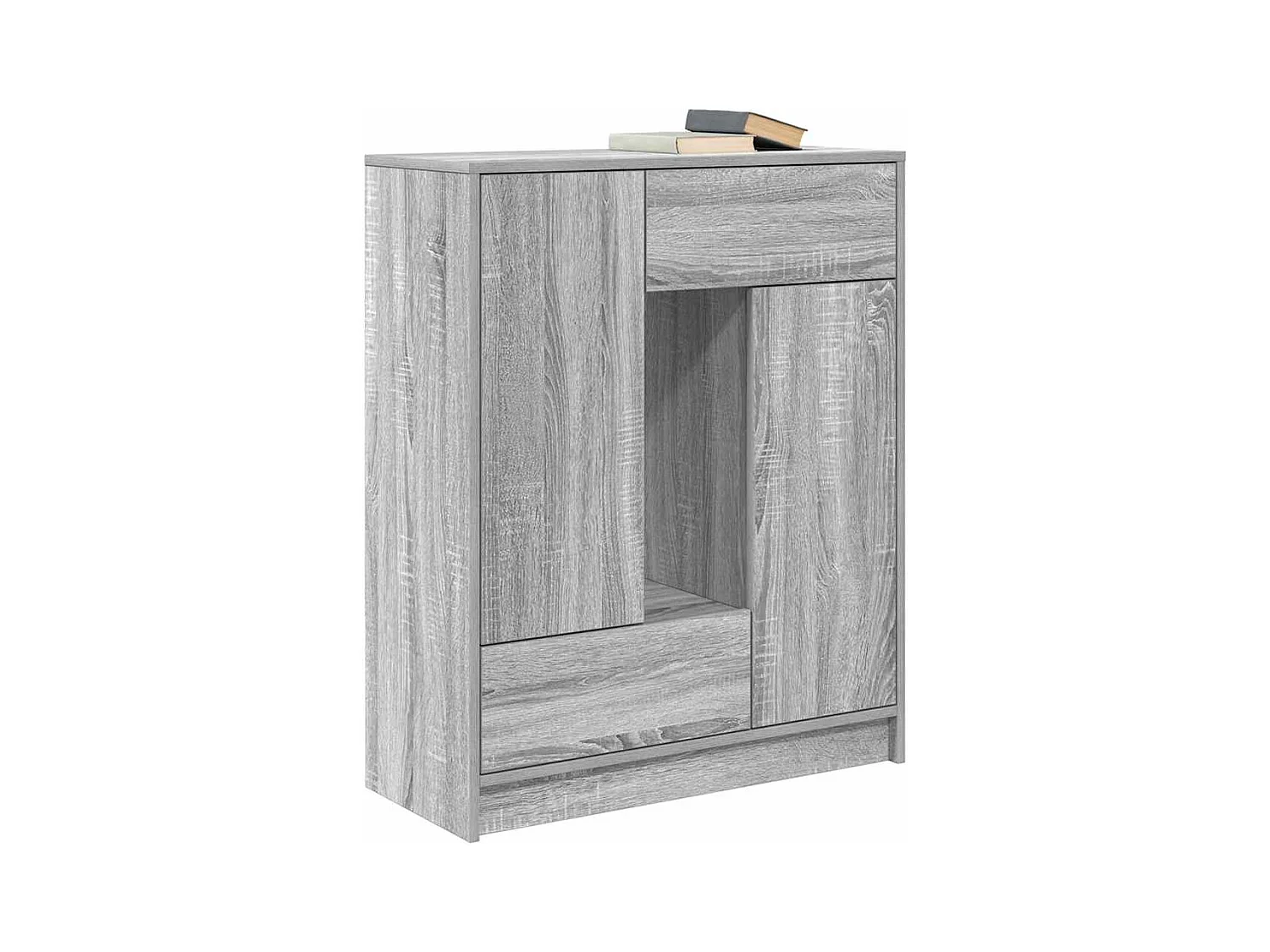 Buffet avec tiroirs et portes sonoma gris 73x31x90 cm