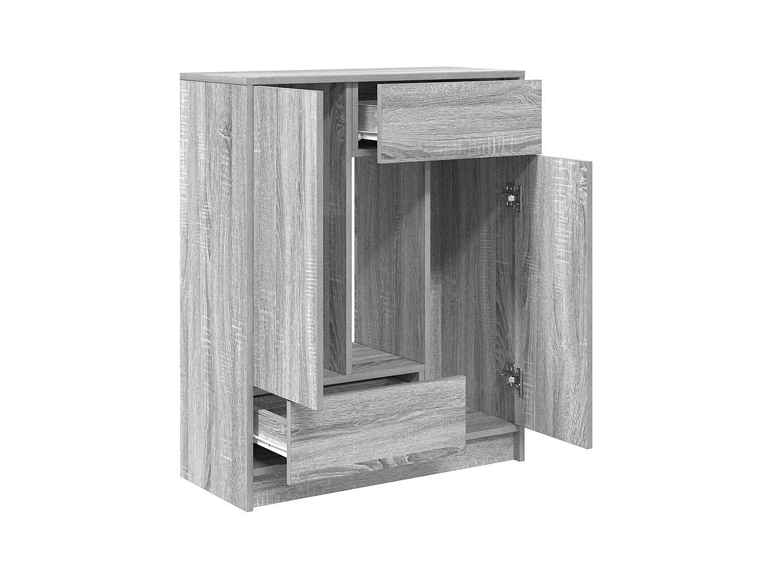 Buffet avec tiroirs et portes sonoma gris 73x31x90 cm