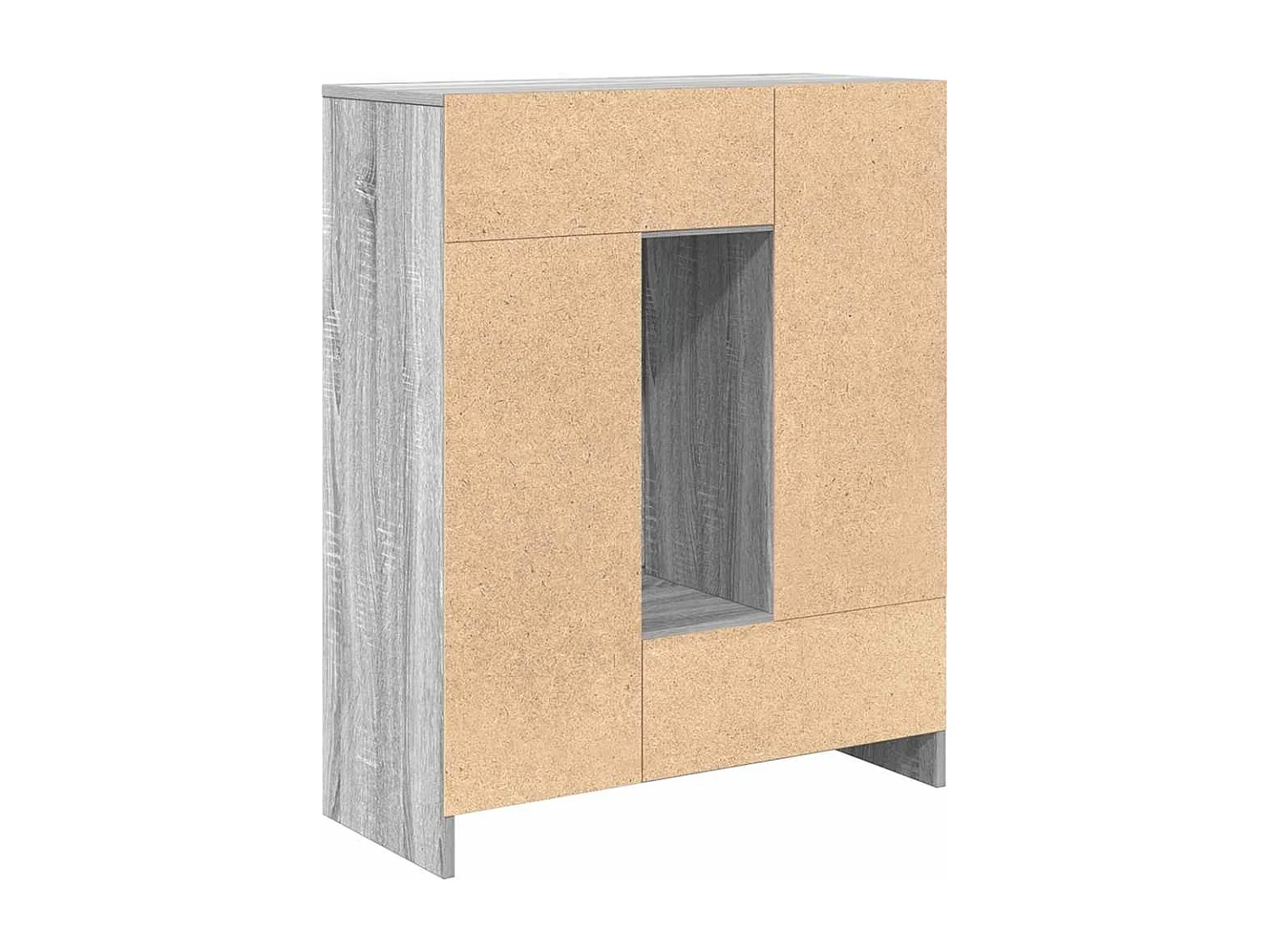 Buffet avec tiroirs et portes sonoma gris 73x31x90 cm