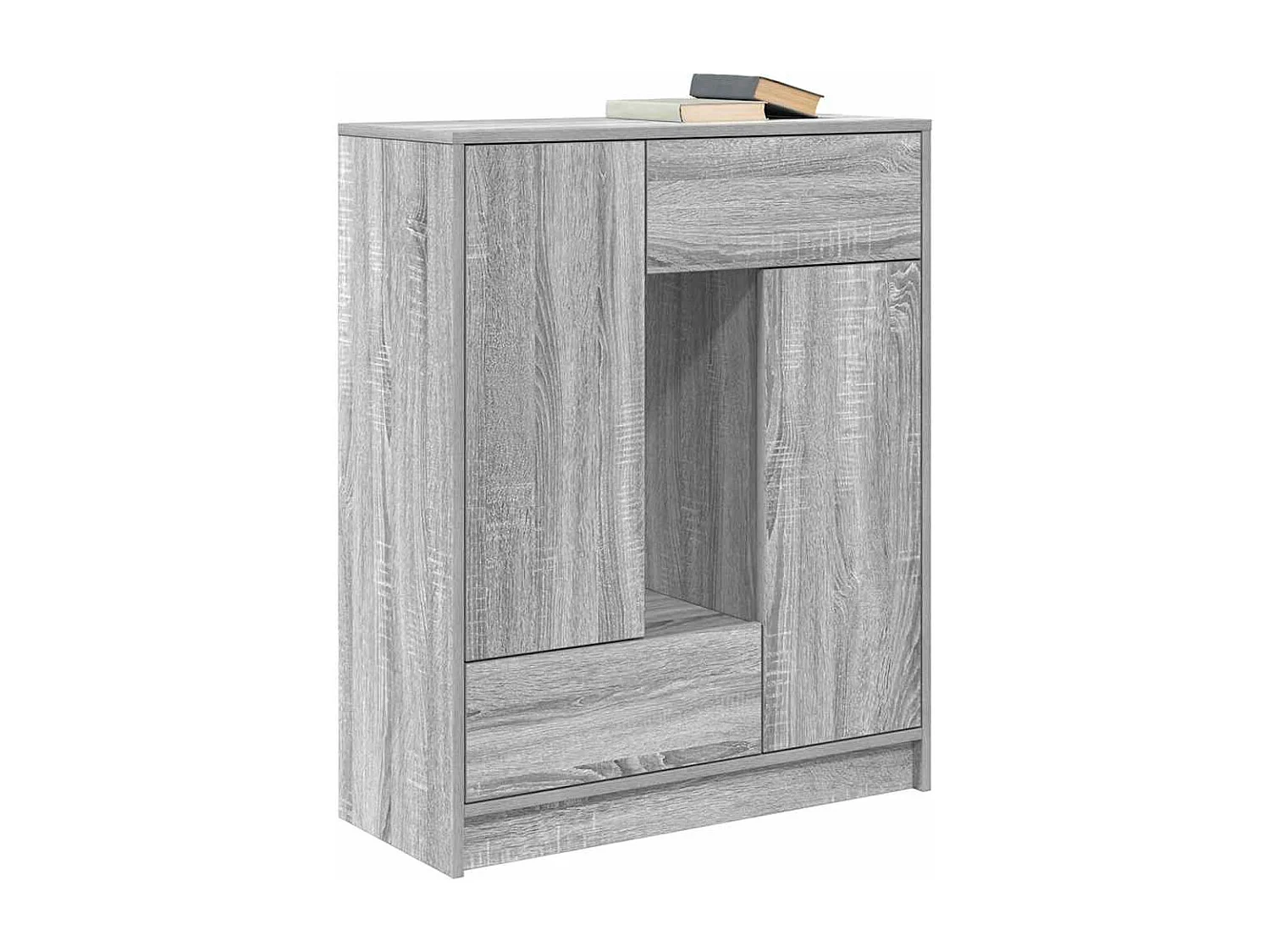 Sideboard mit Schubladen und Türen Grau Sonoma 73x31x90 cm