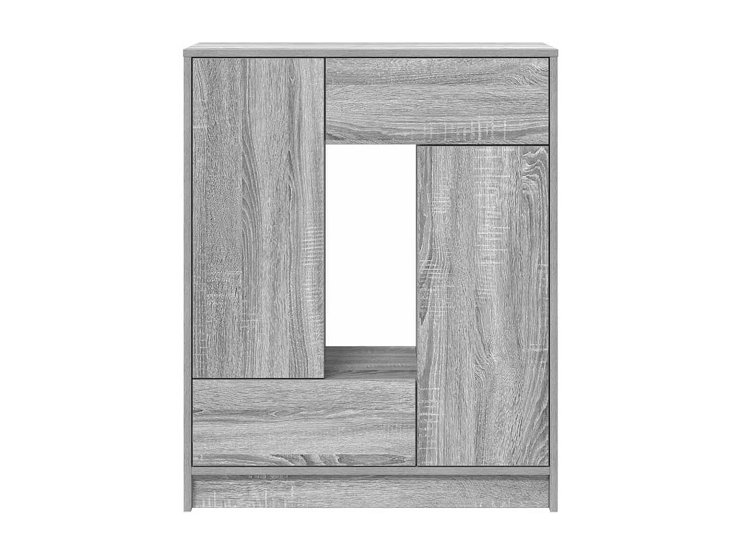 Sideboard mit Schubladen und Türen Grau Sonoma 73x31x90 cm