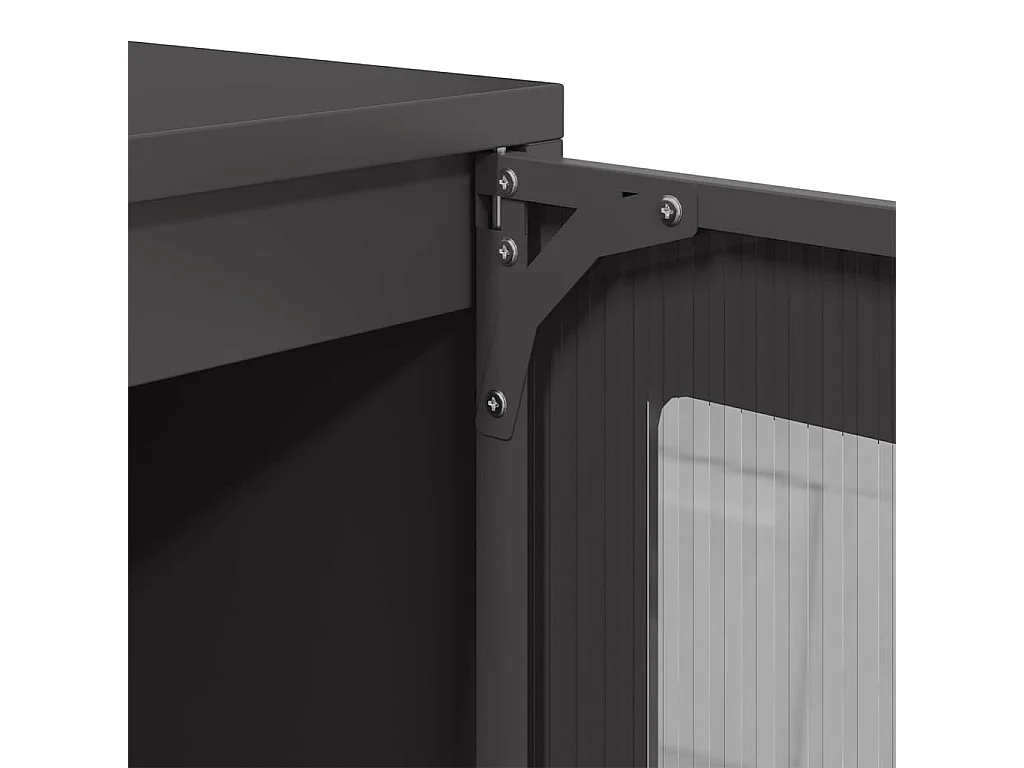 Buffet noir 100,5x39x107 cm acier laminé à froid