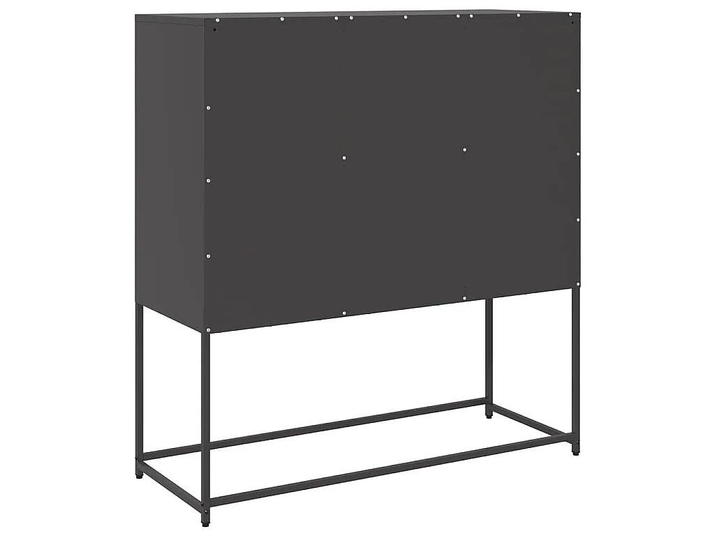 Sideboard Schwarz 100,5x39x107 cm Kaltgewalzter Stahl