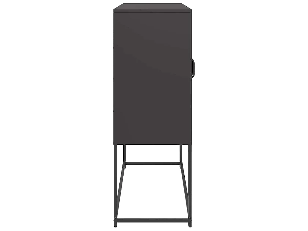 Sideboard Schwarz 100,5x39x107 cm Kaltgewalzter Stahl