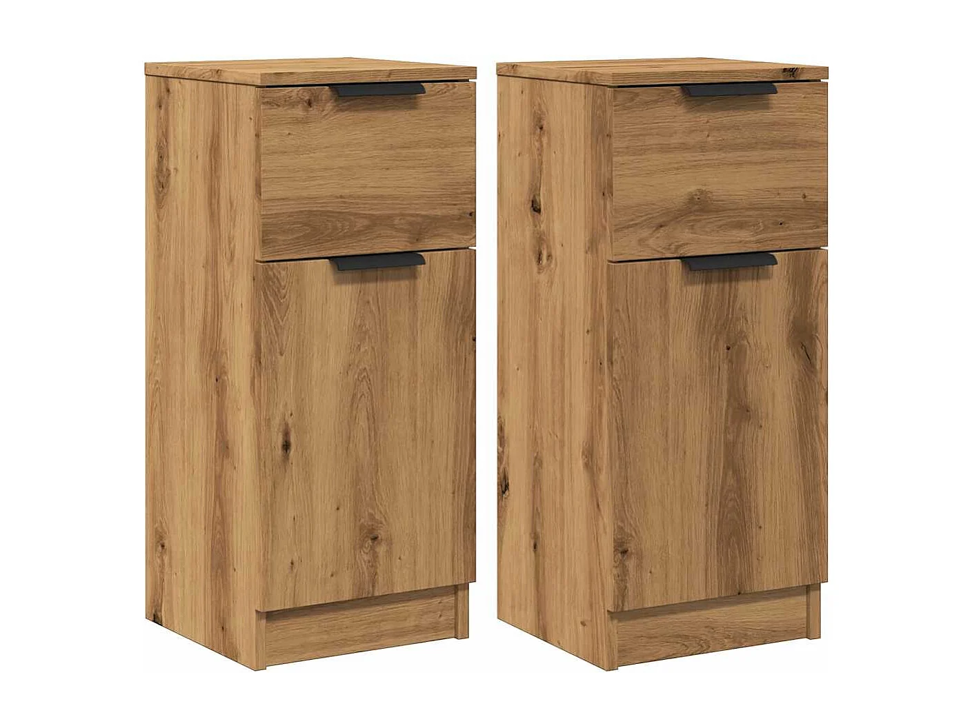 Sideboards 2 Stk. Artisan-Eiche 30x30x70 cm Holzwerkstoff