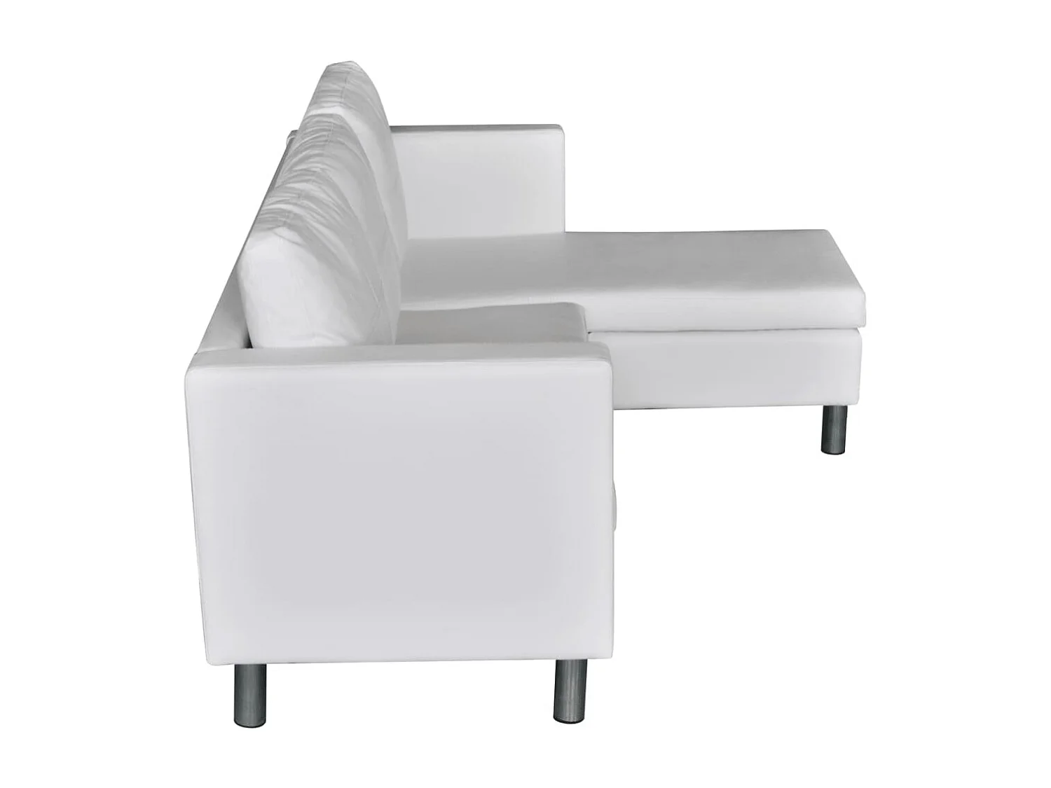 Driezitsbank sectioneel kunstleer wit