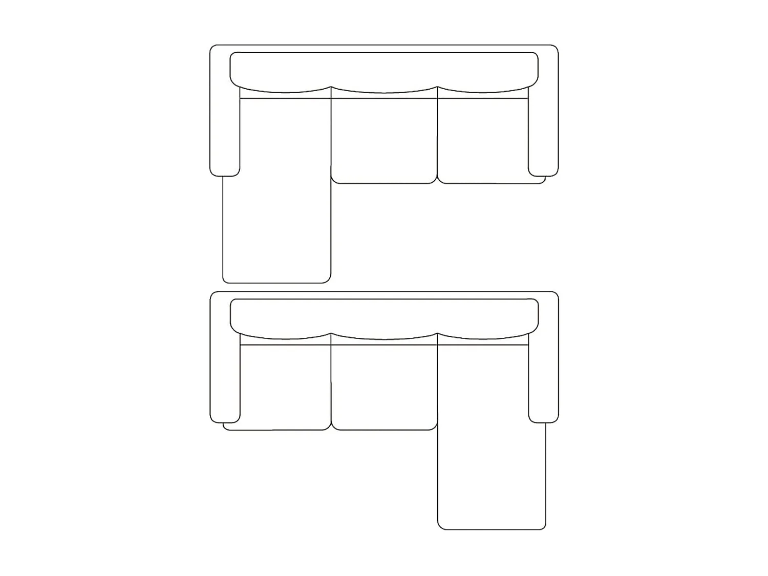 Driezitsbank sectioneel kunstleer wit