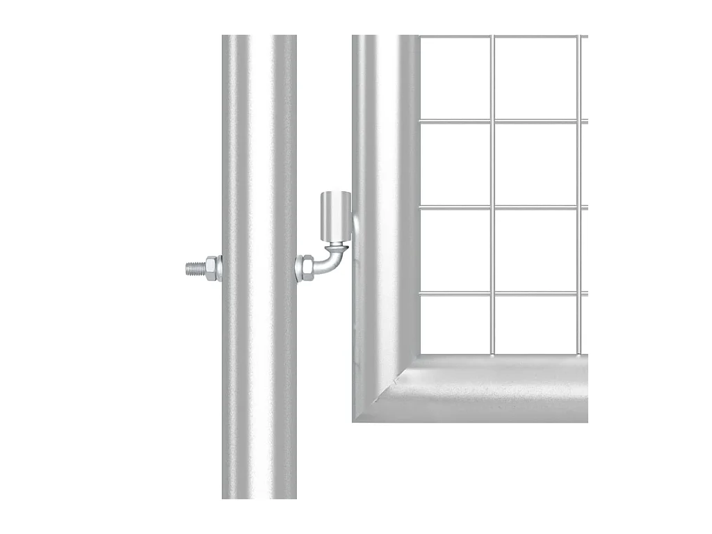 Puerta de malla de jardín acero galvanizado plateado 400x175cm