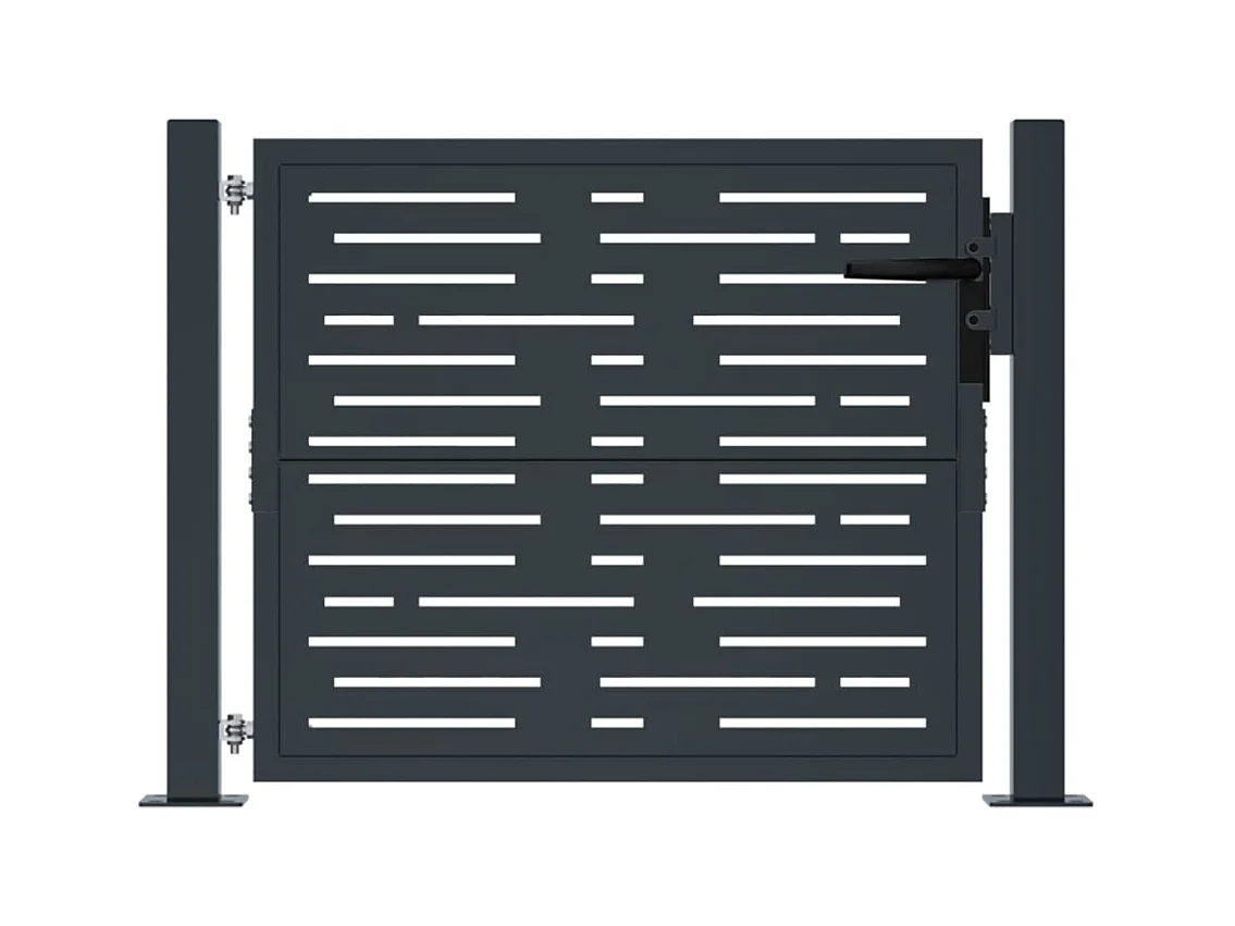 Portail de jardin anthracite 105x105 cm conception de carré