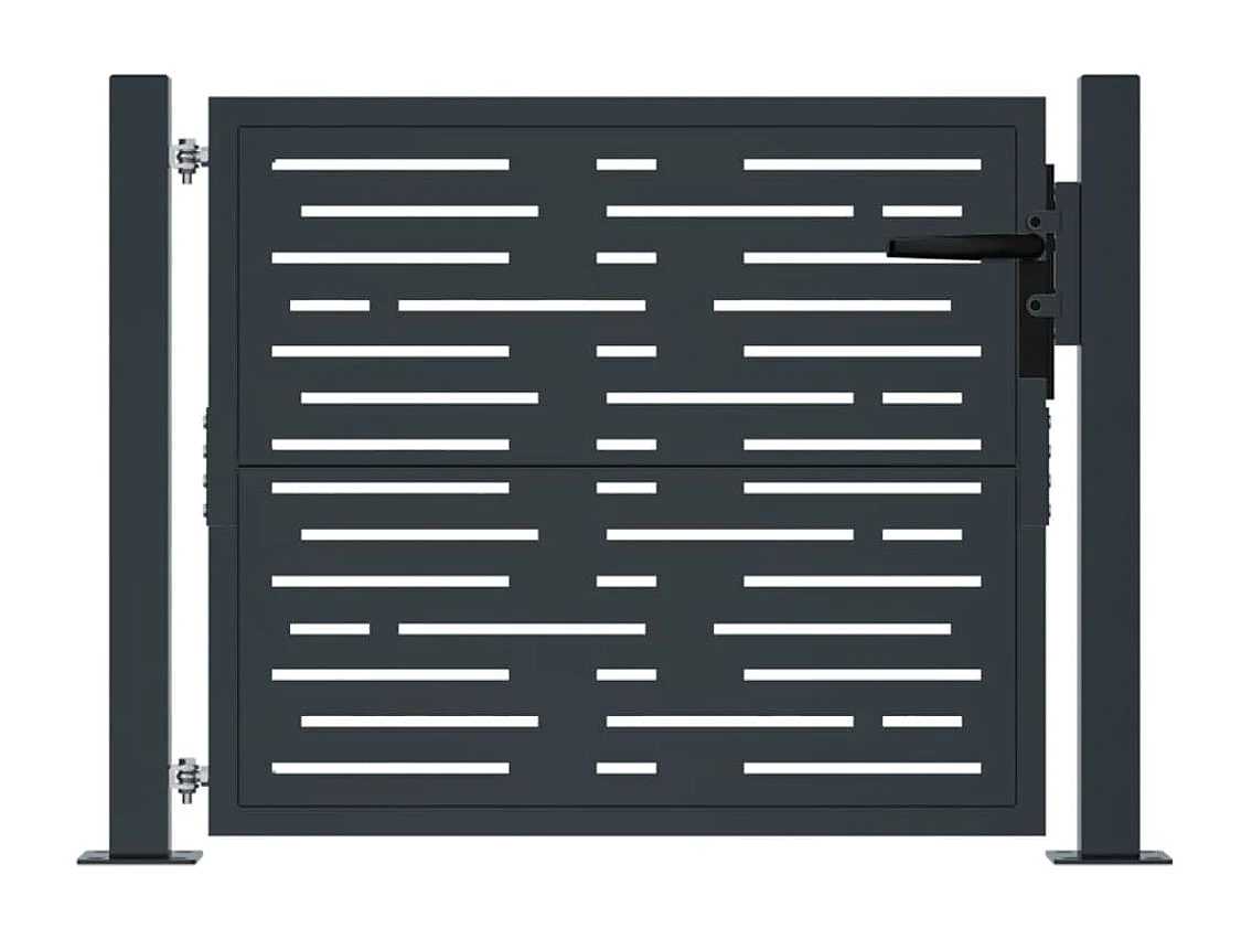 Portail de jardin anthracite 105x105 cm conception de carré