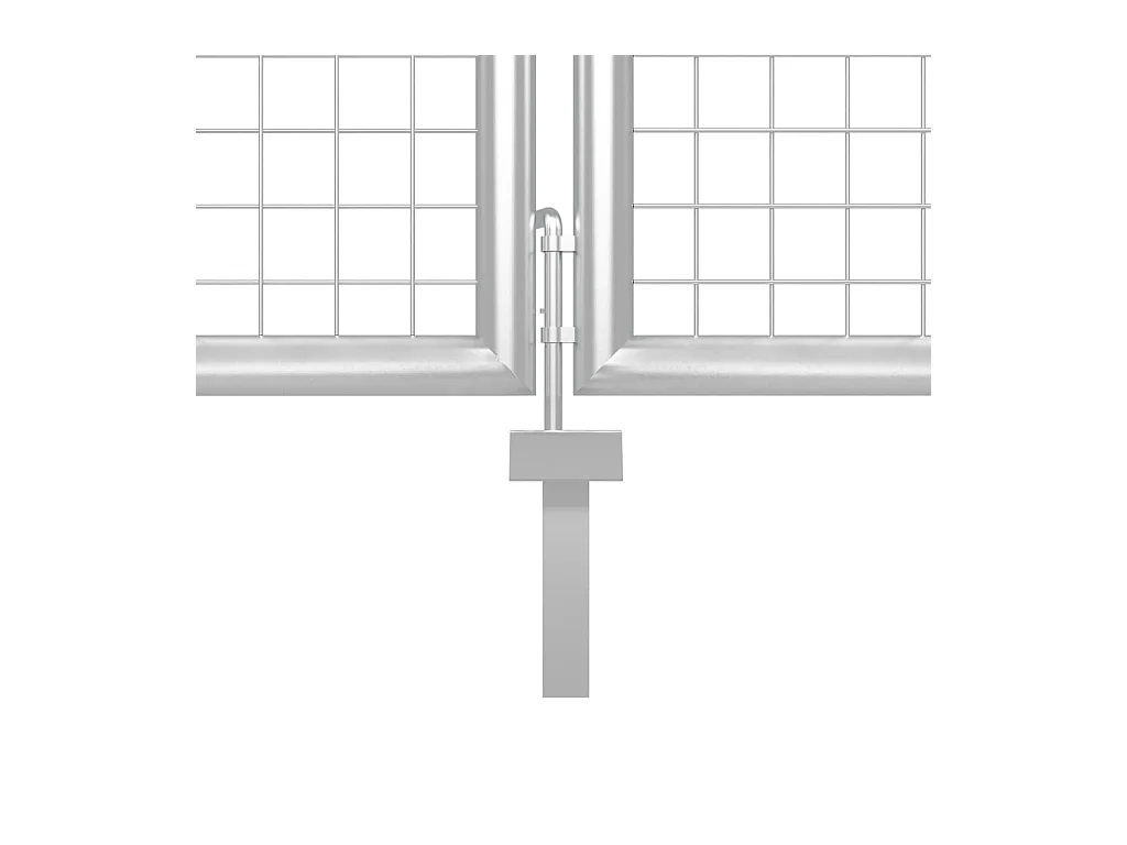 Puerta de jardín de acero plateado 500x75 cm