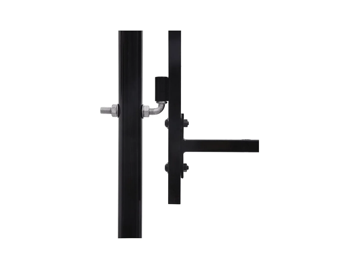 Puerta de jardín de acero negro 245x4 m