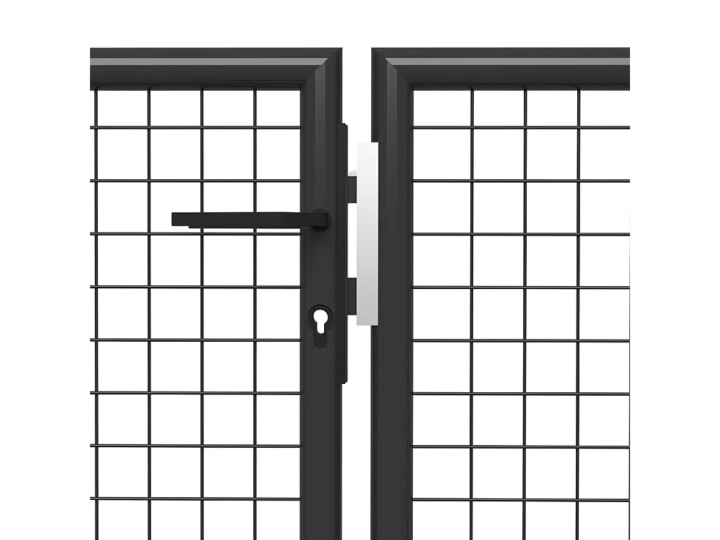 Portail de jardin Acier 400 x 100 cm Anthracite