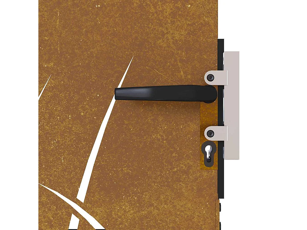 Portão de Jardim em Aço Corten 105x205 cm com Design Elegante e Durável