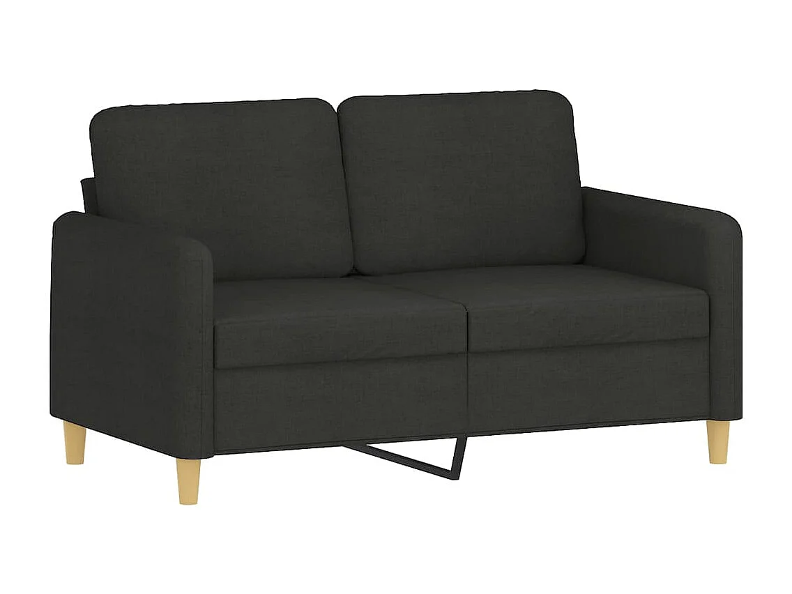 Ensemble de canapés 4 pcs avec coussins noir tissu