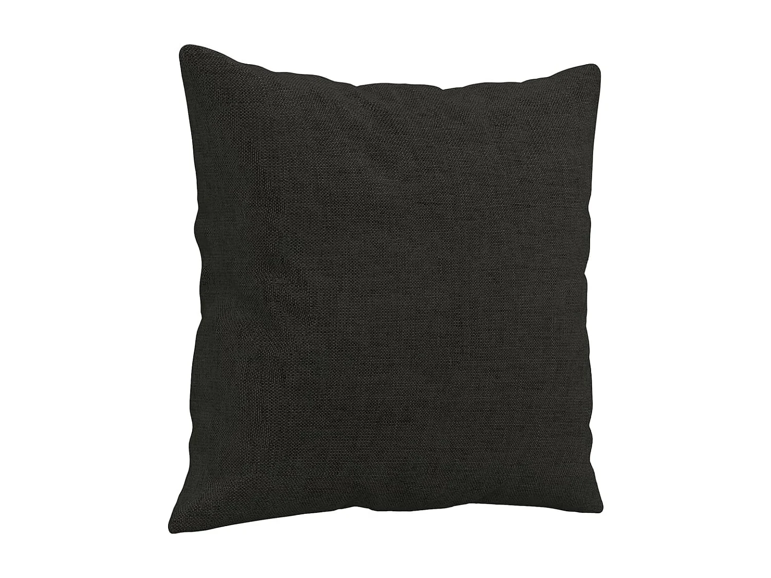 Ensemble de canapés 4 pcs avec coussins noir tissu